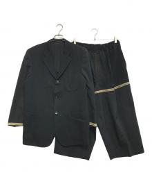 COMME des GARCONS HOMME（コムデギャルソン オム）の古着「ウールギャバ切替セットアップ」｜グレー