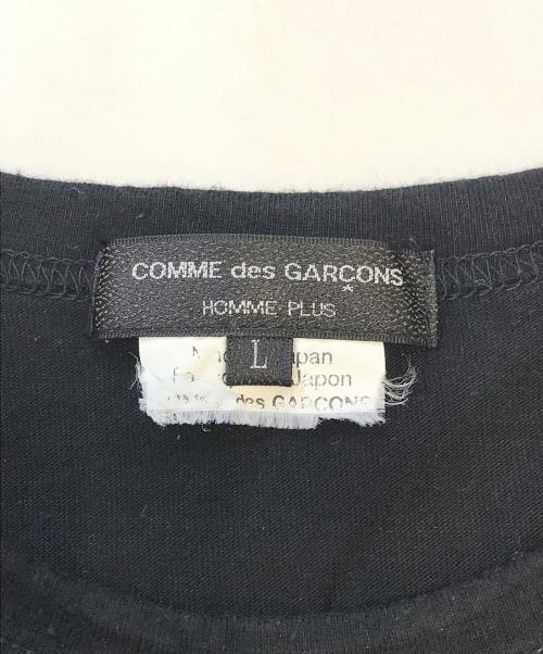 COMME des GARCONS HOMME PLUS（コムデギャルソンオムプリュス）COMME des GARCONS HOMME PLUS (コムデギャルソンオムプリュス) メッセージカットッソー ブラック サイズ:Lの古着・服飾アイテム