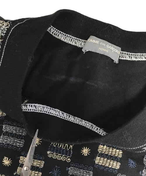 COMME des GARCONS HOMME（コムデギャルソン オム）COMME des GARCONS HOMME (コムデギャルソン オム) 刺繍切替L/Sカットソー ブラック サイズ:表記なしの古着・服飾アイテム