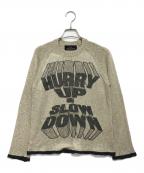 tricot COMME des GARCONSトリココムデギャルソン）の古着「プリントラメニット」｜ベージュ