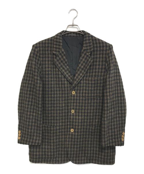 COMME des GARCONS HOMME（コムデギャルソン オム）COMME des GARCONS HOMME (コムデギャルソン オム) 3Bチェックテーラードジャケット ブラウン サイズ:Sの古着・服飾アイテム