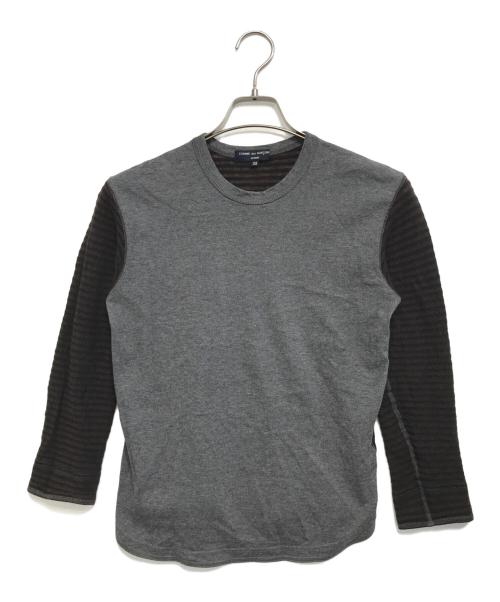 COMME des GARCONS HOMME（コムデギャルソン オム）COMME des GARCONS HOMME (コムデギャルソン オム) 縮絨切替L/Sカットソー グレー サイズ:XSの古着・服飾アイテム