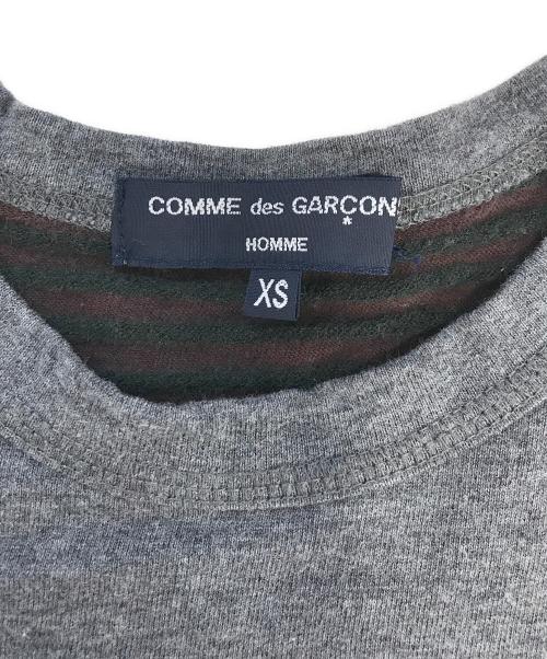 COMME des GARCONS HOMME（コムデギャルソン オム）COMME des GARCONS HOMME (コムデギャルソン オム) 縮絨切替L/Sカットソー グレー サイズ:XSの古着・服飾アイテム