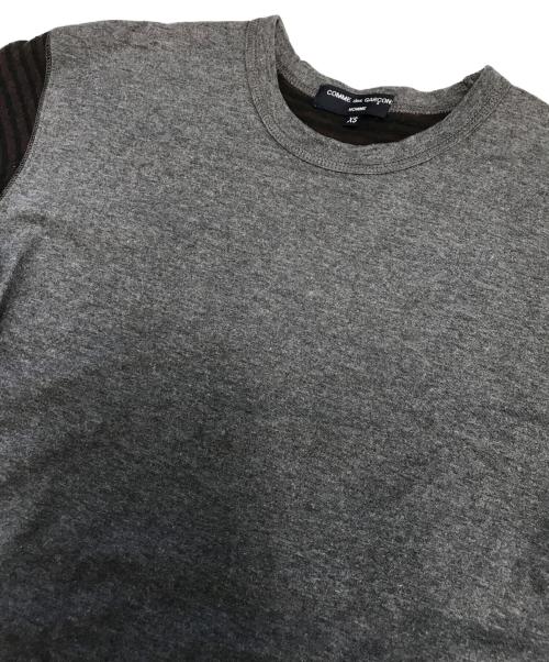 COMME des GARCONS HOMME（コムデギャルソン オム）COMME des GARCONS HOMME (コムデギャルソン オム) 縮絨切替L/Sカットソー グレー サイズ:XSの古着・服飾アイテム