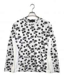BLACK COMME des GARCONS×NIKE（ブラックコムデギャルソン×ナイキ）の古着「ロゴドットL/Sカットソー」｜ホワイト