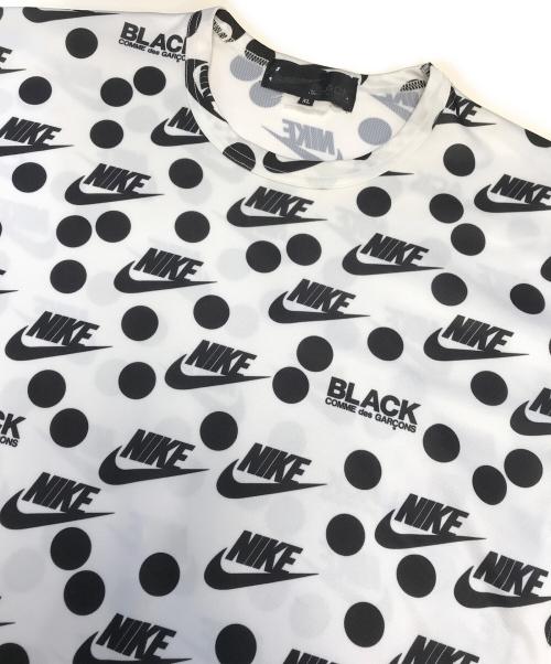 BLACK COMME des GARCONS（ブラックコムデギャルソン）BLACK COMME des GARCONS (ブラックコムデギャルソン) NIKE (ナイキ) ロゴドットL/Sカットソー ホワイト サイズ:XLの古着・服飾アイテム