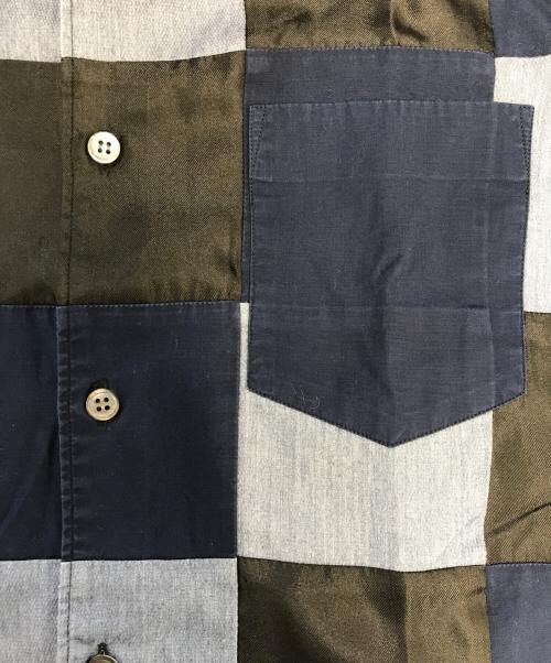 COMME des GARCONS SHIRT（コムデギャルソンシャツ）COMME des GARCONS SHIRT (コムデギャルソンシャツ) パッチワークシャツ ネイビー サイズ:Mの古着・服飾アイテム