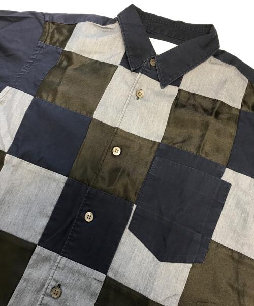 COMME des GARCONS SHIRT（コムデギャルソンシャツ）COMME des GARCONS SHIRT (コムデギャルソンシャツ) パッチワークシャツ ネイビー サイズ:Mの古着・服飾アイテム