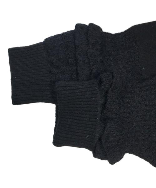 tricot COMME des GARCONS（トリココムデギャルソン）tricot COMME des GARCONS (トリココムデギャルソン) 袖フリルニットカーディガン ブラック サイズ:Sの古着・服飾アイテム