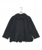 COMME des GARCONS COMME des GARCONSコムデギャルソン コムデギャルソン）の古着「変形丸襟ウールブラウス」｜ブラック