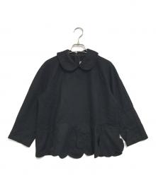 COMME des GARCONS COMME des GARCONS（コムデギャルソン コムデギャルソン）の古着「変形丸襟ウールブラウス」｜ブラック