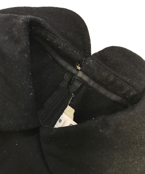 COMME des GARCONS COMME des GARCONS（コムデギャルソン コムデギャルソン）COMME des GARCONS COMME des GARCONS (コムデギャルソン コムデギャルソン) 変形丸襟ウールブラウス ブラック サイズ:Sの古着・服飾アイテム