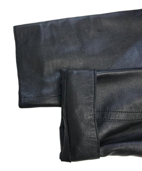 Jean Paul GAULTIER（ジャンポールゴルチェ）Jean Paul GAULTIER (ジャンポールゴルチェ) ロングレザーコート ブラック サイズ:40の古着・服飾アイテム