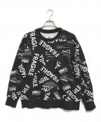 MM6エムエムシックス）の古着「総ロゴスウェット」｜ブラック