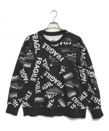 MM6（エムエムシックス）の古着「総ロゴスウェット」｜ブラック