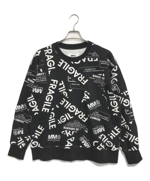MM6（エムエムシックス）MM6 (エムエムシックス) 総ロゴスウェット ブラック サイズ:16の古着・服飾アイテム