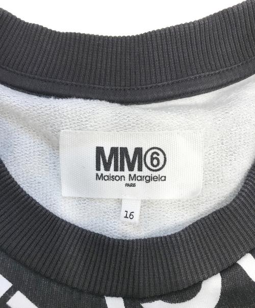 MM6（エムエムシックス）MM6 (エムエムシックス) 総ロゴスウェット ブラック サイズ:16の古着・服飾アイテム