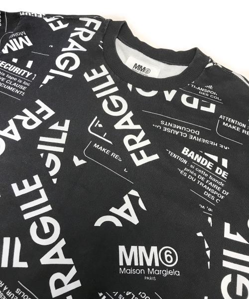 MM6（エムエムシックス）MM6 (エムエムシックス) 総ロゴスウェット ブラック サイズ:16の古着・服飾アイテム