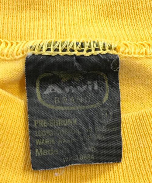 anvil（アンヴィル）anvil (アンヴィル) NIKE 風車プリントTシャツ イエロー サイズ:Mの古着・服飾アイテム