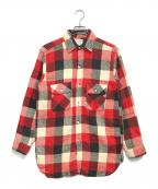 ROOMY RICHARDルーミーリチャード）の古着「マチ付きチェックネルシャツ」｜レッド