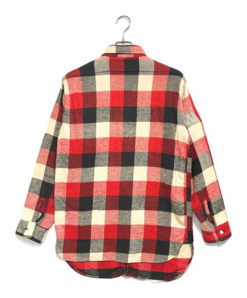 ROOMY RICHARD（ルーミーリチャード）ROOMY RICHARD (ルーミーリチャード) マチ付きチェックネルシャツ レッド サイズ:15の古着・服飾アイテム