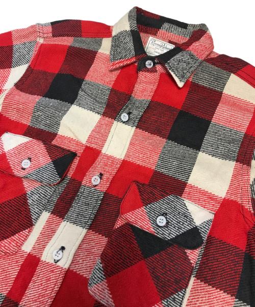ROOMY RICHARD（ルーミーリチャード）ROOMY RICHARD (ルーミーリチャード) マチ付きチェックネルシャツ レッド サイズ:15の古着・服飾アイテム