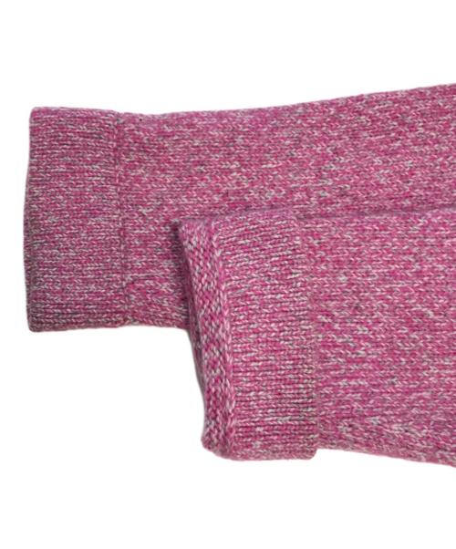 HERMES（エルメス）HERMES (エルメス) ハーフジップカシミヤニット ピンク サイズ:Ｍの古着・服飾アイテム