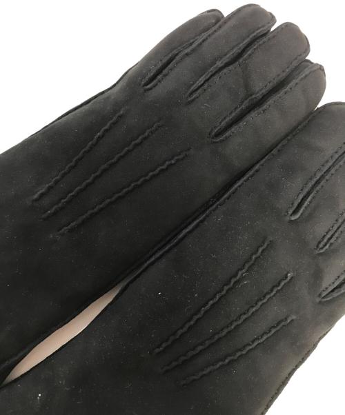 HERMES（エルメス）HERMES (エルメス) ラビットファーレザーグローブ ブラックの古着・服飾アイテム