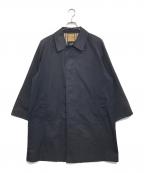 Burberry'sバーバリーズ）の古着「裏ノバチェックステンカラーコート」｜ネイビー
