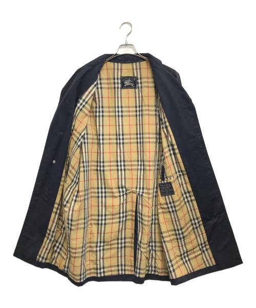 Burberry's（バーバリーズ）Burberry's (バーバリーズ) 裏ノバチェックステンカラーコート ネイビー サイズ:表記なしの古着・服飾アイテム