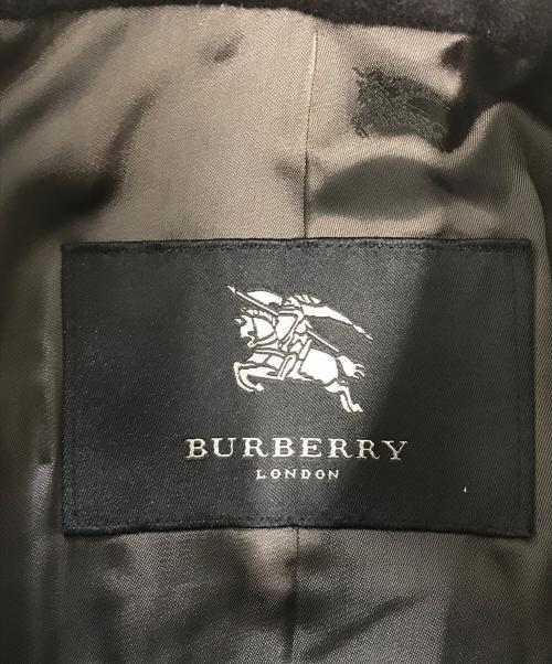 BURBERRY LONDON（バーバリーロンドン）BURBERRY LONDON (バーバリーロンドン) カシミヤ比翼ーコート ブラック サイズ:表記なしの古着・服飾アイテム