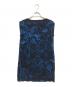 Jean Paul GAULTIER SOLEIL (ジャンポールゴルチェ ソレイユ) ノースリーブ総柄ベロアカットソー ブルー サイズ:Ｍ：20000円