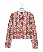 Jean Paul Gaultier FEMMEジャンポールゴルチエ フェム）の古着「転写プリントカーディガン」｜マルチカラー