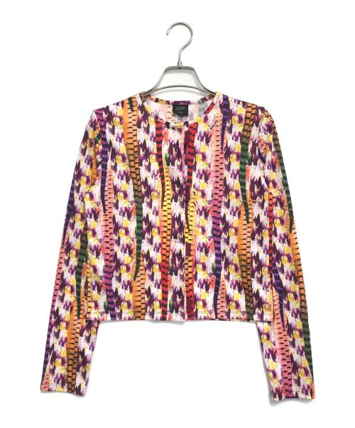 Jean Paul Gaultier FEMME（ジャンポールゴルチエ フェム）Jean Paul Gaultier FEMME (ジャンポールゴルチエ フェム) 転写プリントカーディガン マルチカラー サイズ:40の古着・服飾アイテム