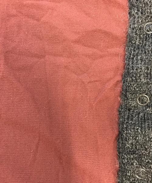 Jean Paul Gaultier FEMME（ジャンポールゴルチエ フェム）Jean Paul Gaultier FEMME (ジャンポールゴルチエ フェム) ニット切替パワーネットシャツ レッド サイズ:40の古着・服飾アイテム