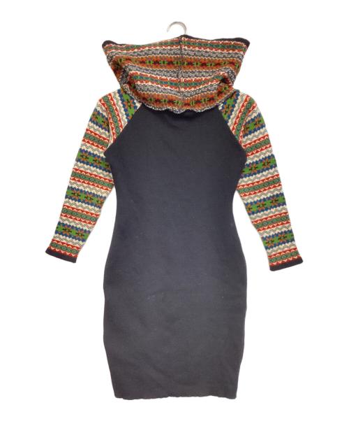 JUNIOR GAULTIER（ジュニアゴルチエ）JUNIOR GAULTIER (ジュニアゴルチエ) ニットワンピース ブラック サイズ:40の古着・服飾アイテム