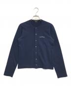 tricot COMME des GARCONSトリココムデギャルソン）の古着「00's ロゴプリントカーディガン」｜ネイビー
