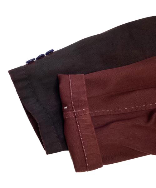 COMME des GARCONS HOMME（コムデギャルソン オム）COMME des GARCONS HOMME (コムデギャルソン オム) 片袖切替テーラードジャケット レッド サイズ:Ｍの古着・服飾アイテム