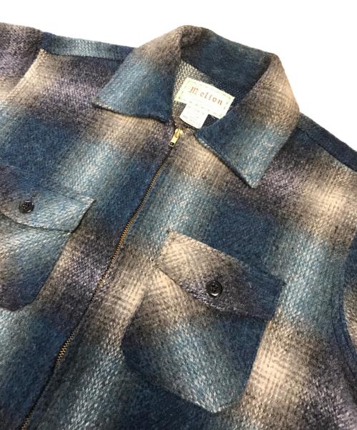 MELTON（メルトン）MELTON (メルトン) ウールチェックジャケット ブルー×グレー サイズ:Ⅼの古着・服飾アイテム