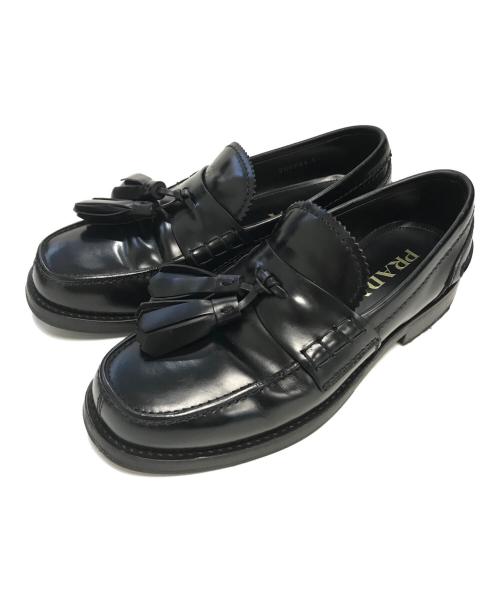 PRADA（プラダ）PRADA (プラダ) タッセルローファー ブラック サイズ:5.5の古着・服飾アイテム