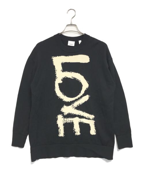 BURBERRY（バーバリー）BURBERRY (バーバリー) オーバーサイズクルーネックニット ブラック サイズ:XSの古着・服飾アイテム