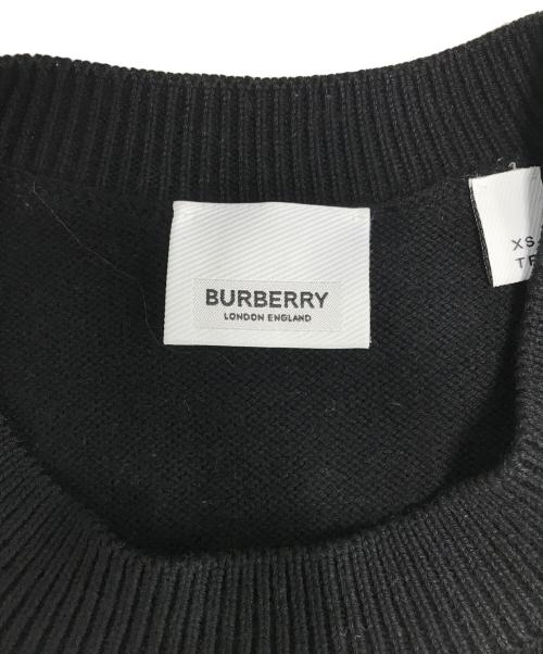 BURBERRY（バーバリー）BURBERRY (バーバリー) オーバーサイズクルーネックニット ブラック サイズ:XSの古着・服飾アイテム
