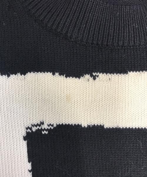 BURBERRY（バーバリー）BURBERRY (バーバリー) オーバーサイズクルーネックニット ブラック サイズ:XSの古着・服飾アイテム