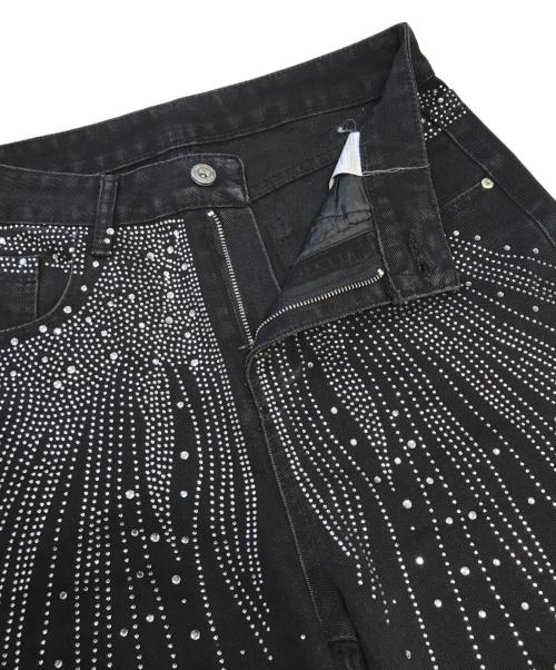 OPIUM（オピウム）OPIUM (オピウム) Rhinestone Wide Baggy Pants ブラック サイズ:Ｍの古着・服飾アイテム