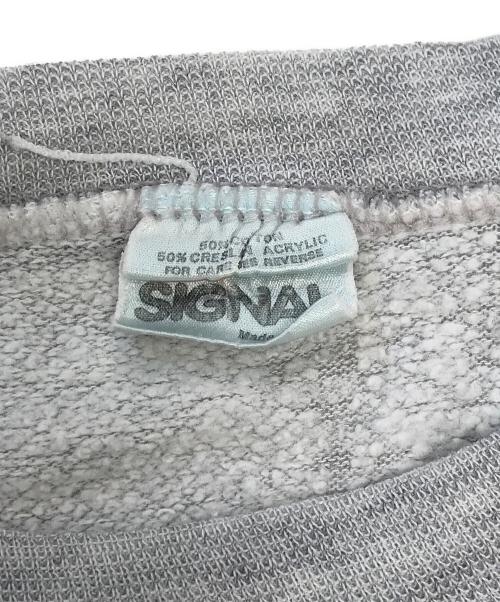 signal（シグナル）signal (シグナル) ラグランスウェット グレー サイズ:Lの古着・服飾アイテム
