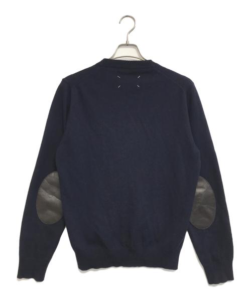 Maison Margiela（メゾンマルジェラ）Maison Margiela (メゾンマルジェラ) エルボーパッチカーディガン ネイビー サイズ:Ｍの古着・服飾アイテム