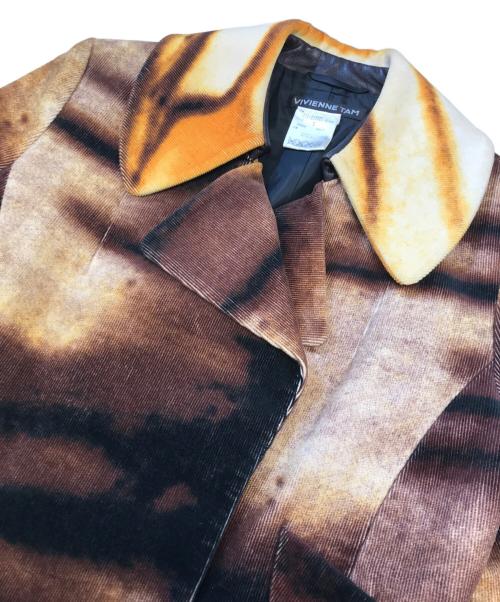 VIVIENNE TAM（ヴィヴィアンタム）VIVIENNE TAM (ヴィヴィアンタム) タイガー柄ジャケット オレンジの古着・服飾アイテム