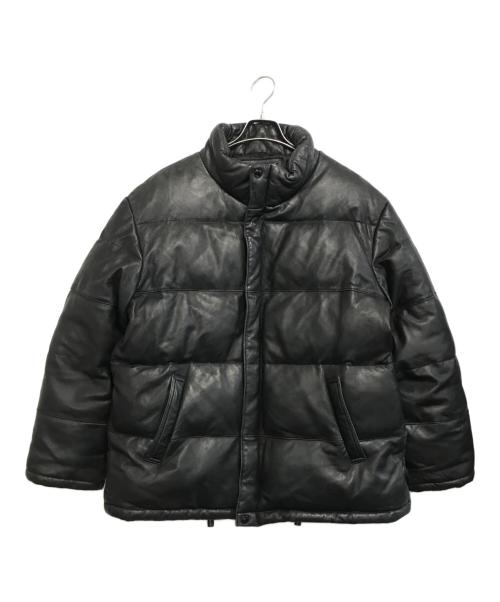 AVIREX（アヴィレックス）AVIREX (アヴィレックス) レザーダウンジャケット ブラック サイズ:Lの古着・服飾アイテム