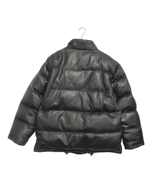 AVIREX（アヴィレックス）AVIREX (アヴィレックス) レザーダウンジャケット ブラック サイズ:Lの古着・服飾アイテム