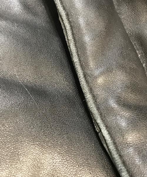 AVIREX（アヴィレックス）AVIREX (アヴィレックス) レザーダウンジャケット ブラック サイズ:Lの古着・服飾アイテム